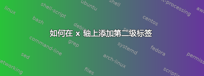 如何在 x 轴上添加第二级标签