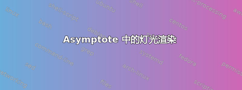 Asymptote 中的灯光渲染