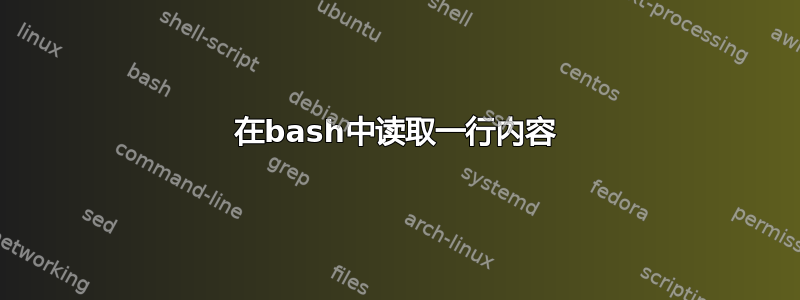 在bash中读取一行内容