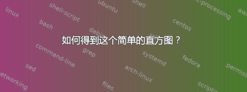 如何得到这个简单的直方图？