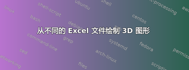 从不同的 Excel 文件绘制 3D 图形