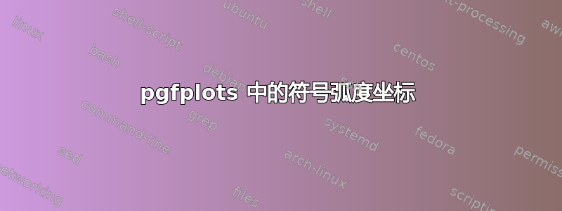 pgfplots 中的符号弧度坐标