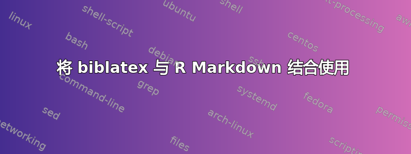 将 biblatex 与 R Markdown 结合使用