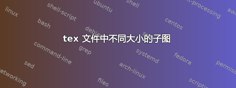 tex 文件中不同大小的子图