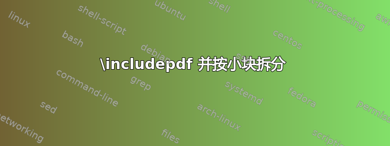 \includepdf 并按小块拆分