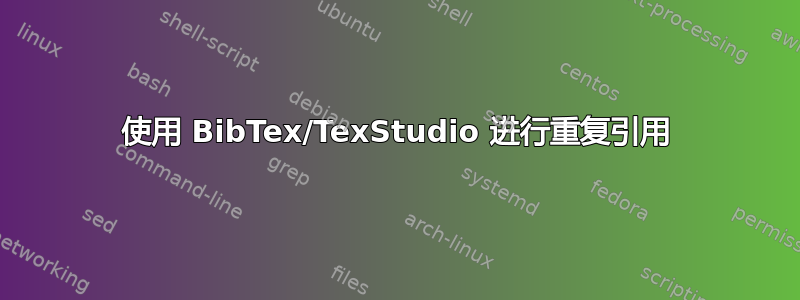 使用 BibTex/TexStudio 进行重复引用