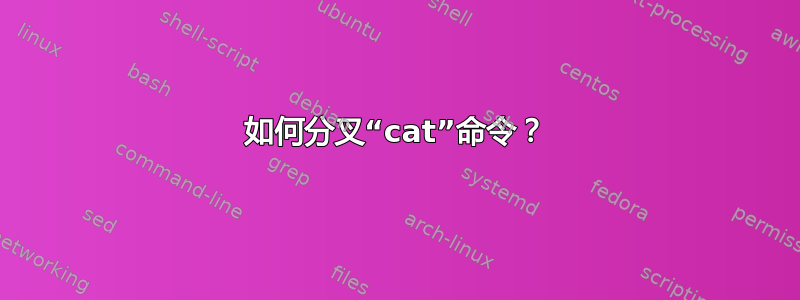 如何分叉“cat”命令？