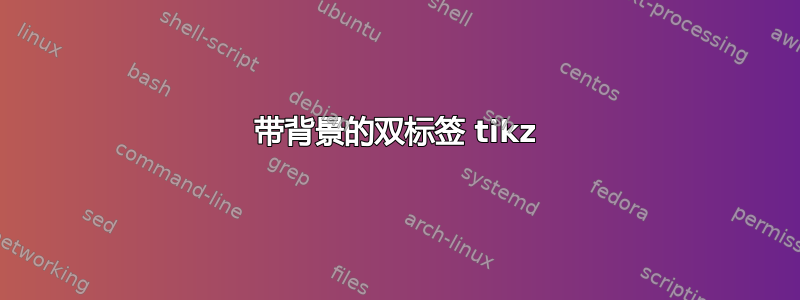 带背景的双标签 tikz