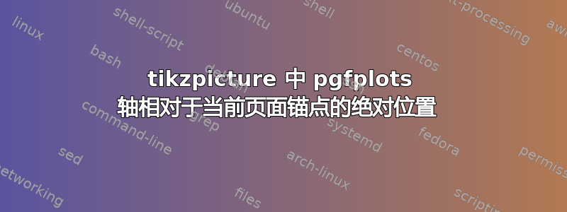 tikzpicture 中 pgfplots 轴相对于当前页面锚点的绝对位置 