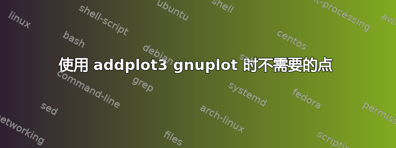 使用 addplot3 gnuplot 时不需要的点