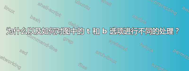 为什么以及如何对图中的 t 和 b 选项进行不同的处理？