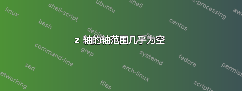 z 轴的轴范围几乎为空