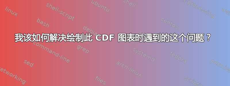 我该如何解决绘制此 CDF 图表时遇到的这个问题？