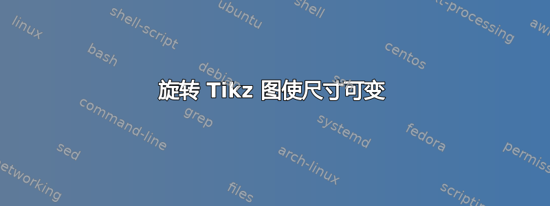 旋转 Tikz 图使尺寸可变