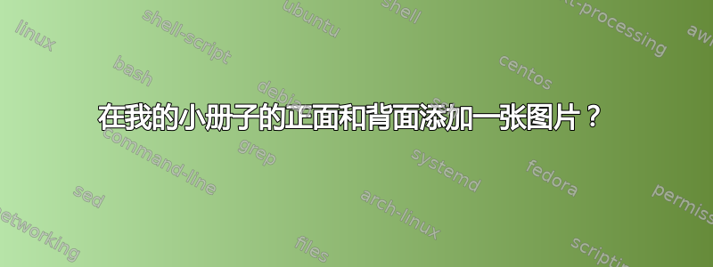 在我的小册子的正面和背面添加一张图片？