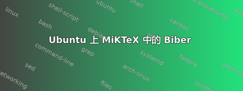 Ubuntu 上 MiKTeX 中的 Biber