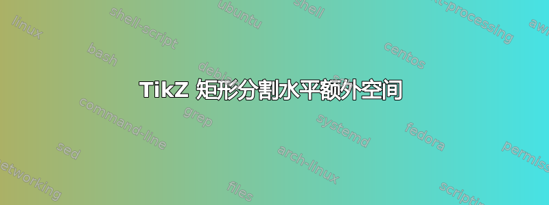 TikZ 矩形分割水平额外空间