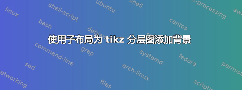 使用子布局为 tikz 分层图添加背景