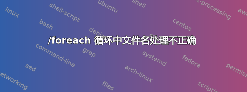 /foreach 循环中文件名处理不正确