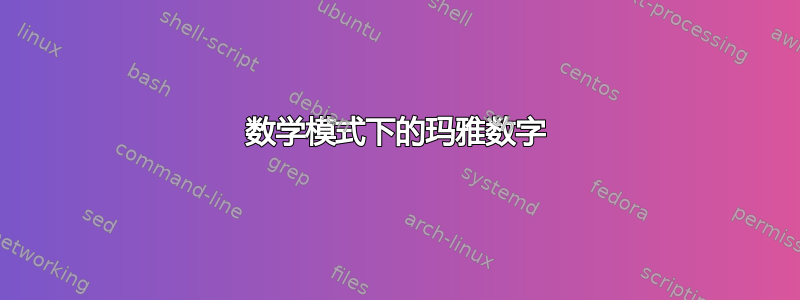 数学模式下的玛雅数字