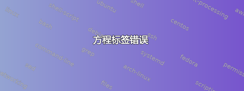 方程标签错误