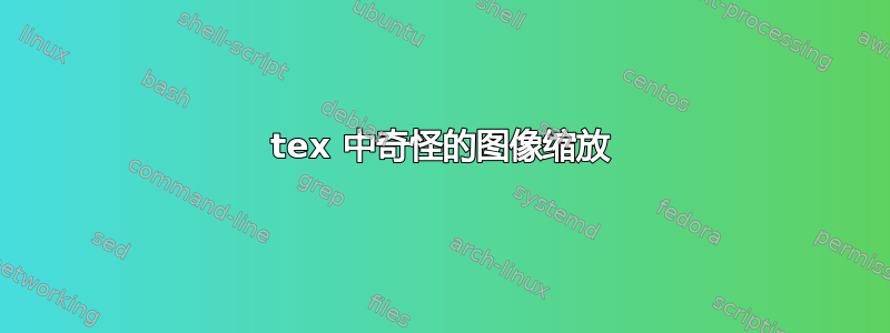 tex 中奇怪的图像缩放