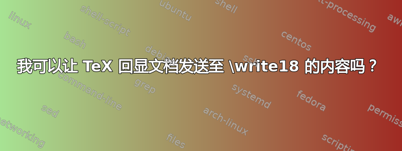 我可以让 TeX 回显文档发送至 \write18 的内容吗？