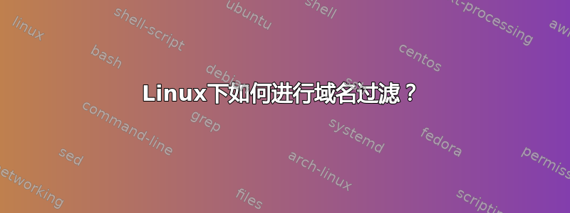 Linux下如何进行域名过滤？