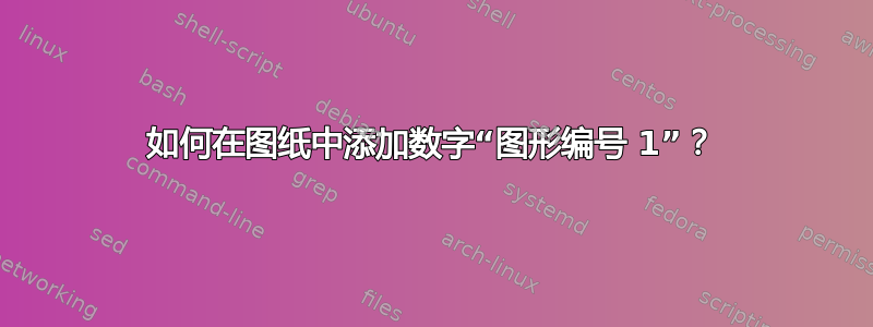 如何在图纸中添加数字“图形编号 1”？