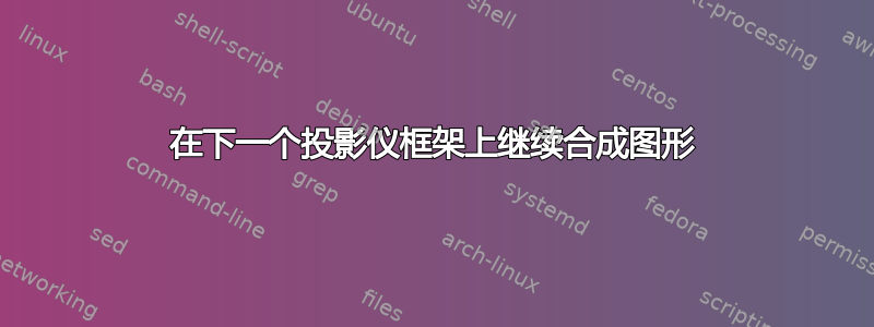 在下一个投影仪框架上继续合成图形