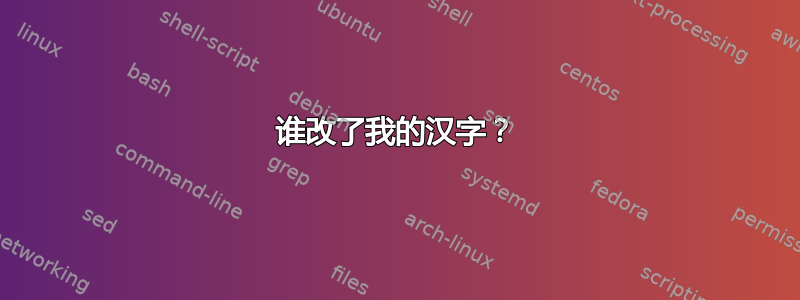 谁改了我的汉字？