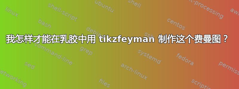 我怎样才能在乳胶中用 tikzfeyman 制作这个费曼图？