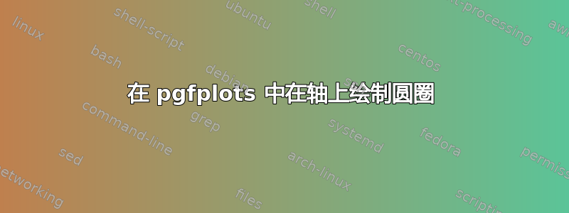 在 pgfplots 中在轴上绘制圆圈