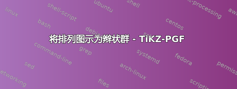 将排列图示为辫状群 - TiKZ-PGF