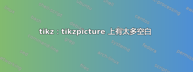 tikz：tikzpicture 上有太多空白