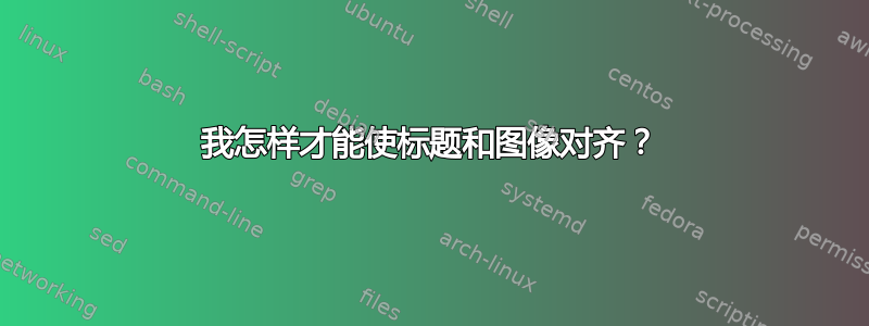 我怎样才能使标题和图像对齐？