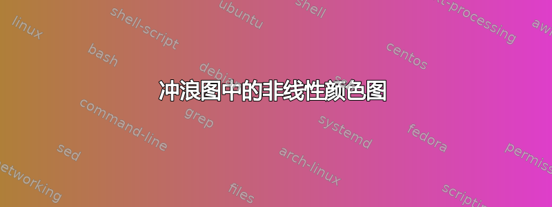 冲浪图中的非线性颜色图