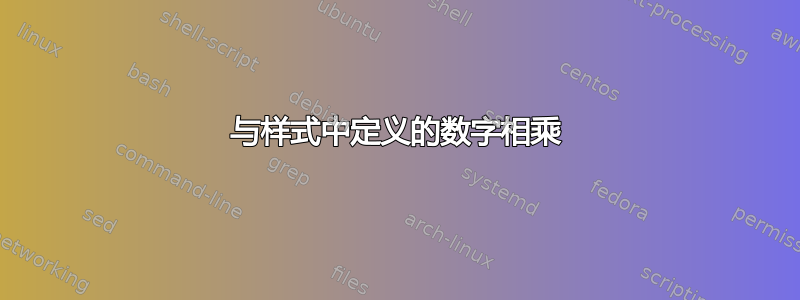 与样式中定义的数字相乘