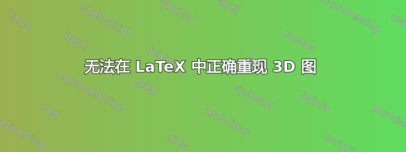 无法在 LaTeX 中正确重现 3D 图