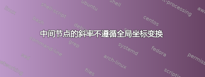 中间节点的斜率不遵循全局坐标变换