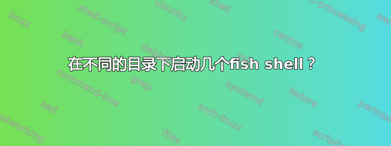 在不同的目录下启动几个fish shell？