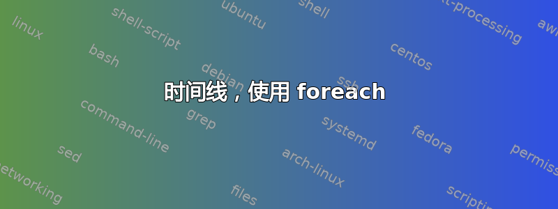 时间线，使用 foreach