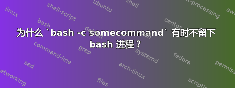 为什么 `bash -c somecommand` 有时不留下 bash 进程？