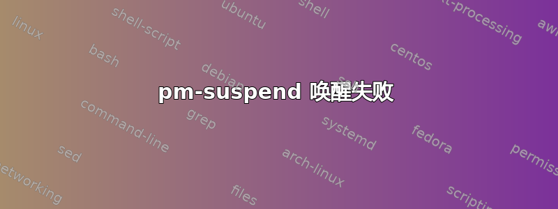 pm-suspend 唤醒失败