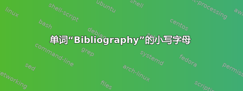 单词“Bibliography”的小写字母