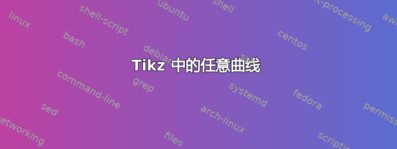 Tikz 中的任意曲线