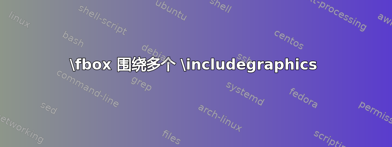 \fbox 围绕多个 \includegraphics