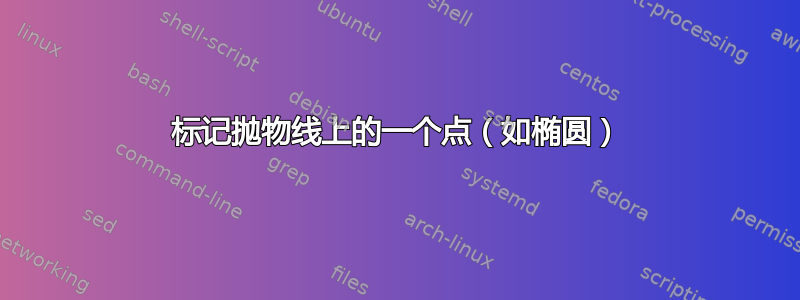 标记抛物线上的一个点（如椭圆）