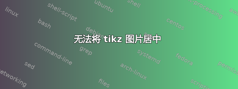 无法将 tikz 图片居中