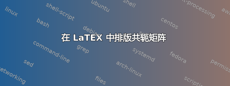 在 LaTEX 中排版共轭矩阵